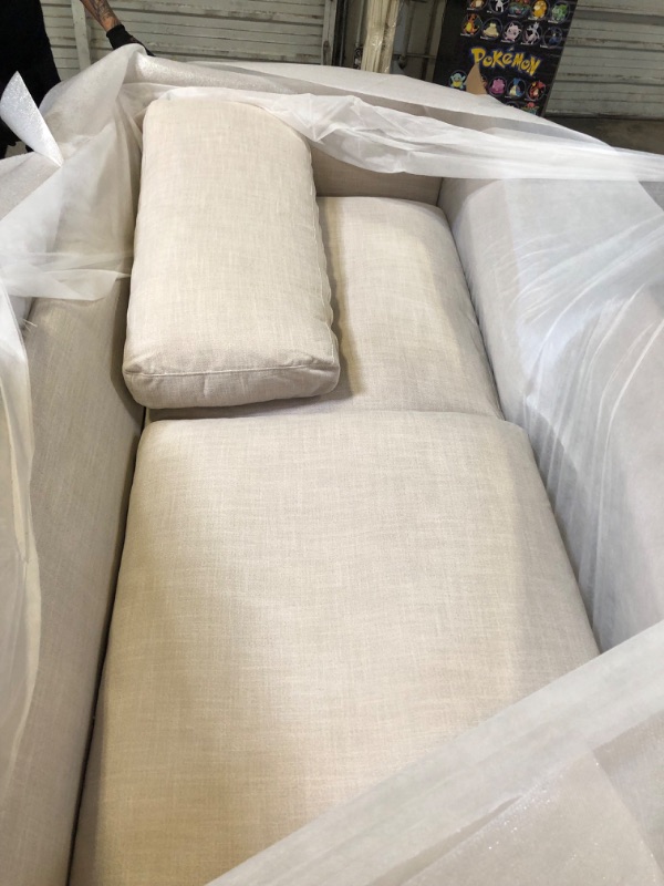 Photo 2 of Amazon Brand – Stone & Beam Rustin Contemporary Deep-Seated Living Room Accent Chair, 48"W, Cream Cream Contemporary