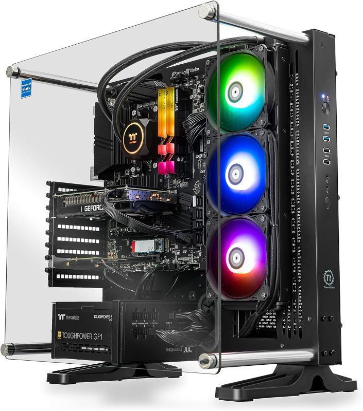 Photo 1 of Thermaltake Shadow 370 v2 AIO Liquid Cooled Gaming PC (AMD Ryzen™ 5 5600X 6-core, DDR4 3600Mhz 16GB RGB Memory, NVIDIA® GeForce RTX™ 3070, 1TB NVMe M.2, WiFi,Win 10 Home) P3BK-B550-37S-LCS
