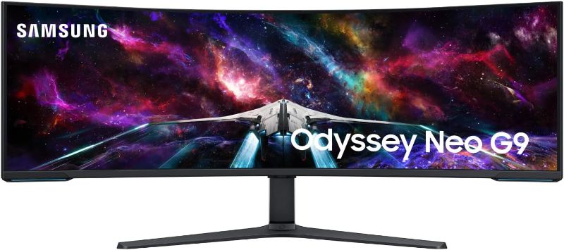 Photo 1 of (HALF OF THE SCREEN IS DAMAGED)SAMSUNG 57" Odyssey Neo G9 Series Dual 4K UHD 1000R Curved Gaming Monitor, 240Hz, 1ms with DisplayPort 2.1, Quantum Mini-LED, DisplayHDR 1000, AMD FreeSync Premium Pro, LS57CG952NNXZA, 2023
