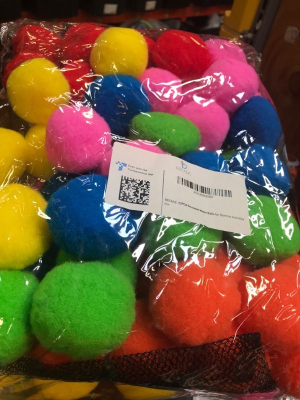 Photo 1 of 60 Pcs Reusable Water Balls, Reusable Water Balloons for Outdoor Toys and Games, Water Toys for Kids and Adults Boys and Girls - Summer Toys Ball for Pool and Backyard Fun Multicolor 60