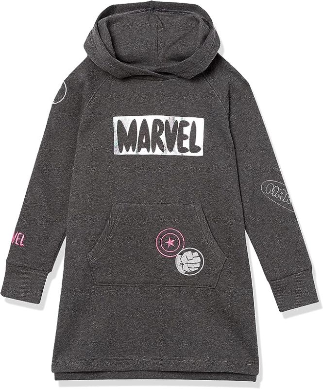 Photo 1 of 
Amazon Essentials Disney | Marvel | Star Wars | Frozen | Princess Girls and Toddlers' Fleece Long-Sleeve Hooded Dresses 4T