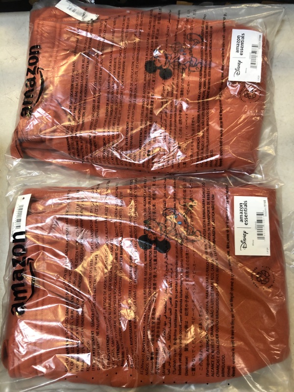 Photo 1 of 2 PACK Amazon Essentials Disney | Marvel | Star Wars Men's Fleece Sweatpant Large Coral Orange Mickey 