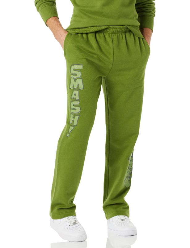 Photo 1 of 2 pack Amazon Essentials Disney | Marvel | Star Wars Men's Fleece Sweatpant Large Marvel Hulk