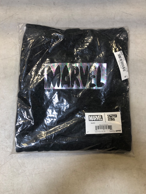 Photo 1 of Amazon Essentials Disney | Marvel | Star Wars | Frozen | Princess Girls and Toddlers' Fleece Long-Sleeve Hooded Dresses SIZE 4T Charcoal Heather, Marvel/Patches