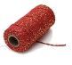 Photo 1 of 2 Pack Lot , 1 Roll 2mm 109 Yard Colourful Cotton Cord Bakers Twine DIY Crafts Gift Wrapping Christmas Wedding Home Decor String Rope (#02 Red + Gold Wire)