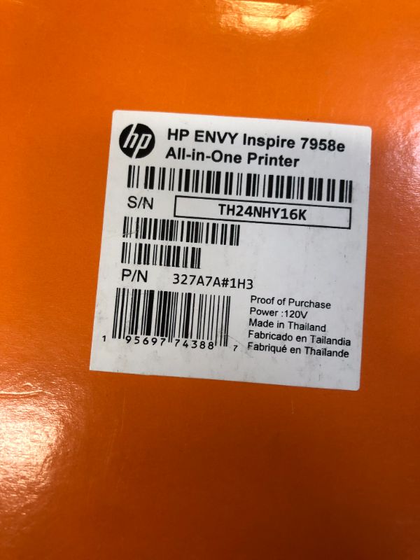 Photo 4 of HP Envy Inspire 7958e All-in-One Printer