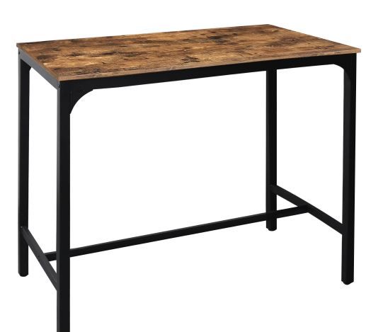 Photo 1 of 47.2 in. W x 23.6 in. D x 41.7 in. H Industrial Brown Pub Bar Table
