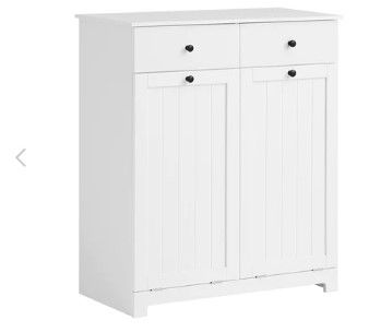 Photo 1 of 2 Drawers 2 Doors Laundry Cabinet Laundry Chest, BZR33-W
