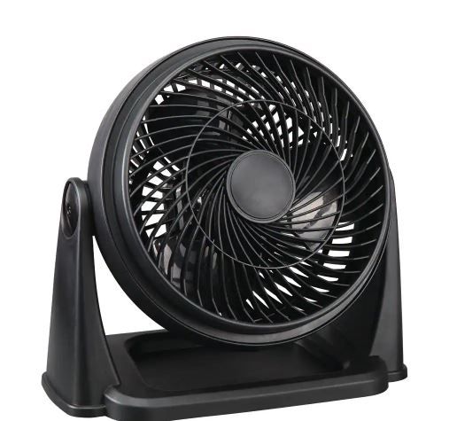 Photo 1 of 9 in. 3 Speed Personal High Velocity Table Fan in Black
