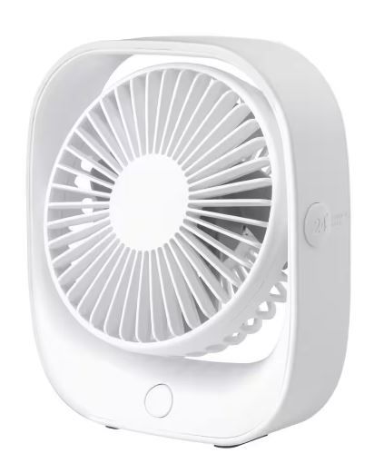 Photo 1 of 5 in. 3 Speed Rechargeable Personal Desk Fan
