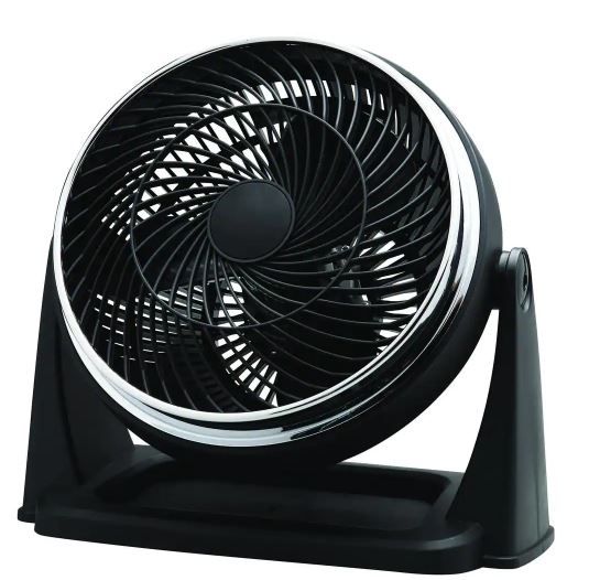 Photo 1 of 11 in. 3 Speed Portable Desk Fan in Black
