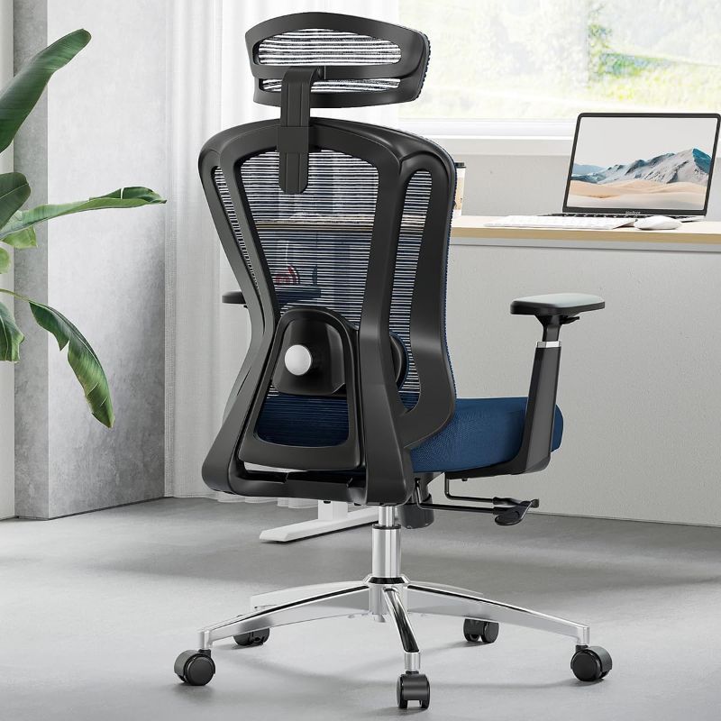 Photo 1 of Ergonomic Office Chair, Home Office Mesh Chair with Lumbar Support,3D Armrests and Adjustable Headrest, Computer Desk Chair High Back for Heavy People.
