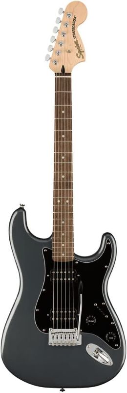 Photo 1 of Squier Affinity Series Stratocaster Electric Guitar, Charcoal Frost Metallic, Laurel Fingerboard
