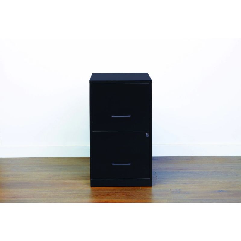 Photo 1 of Space Solutions Black 2-drawer Metal File Cabinet
