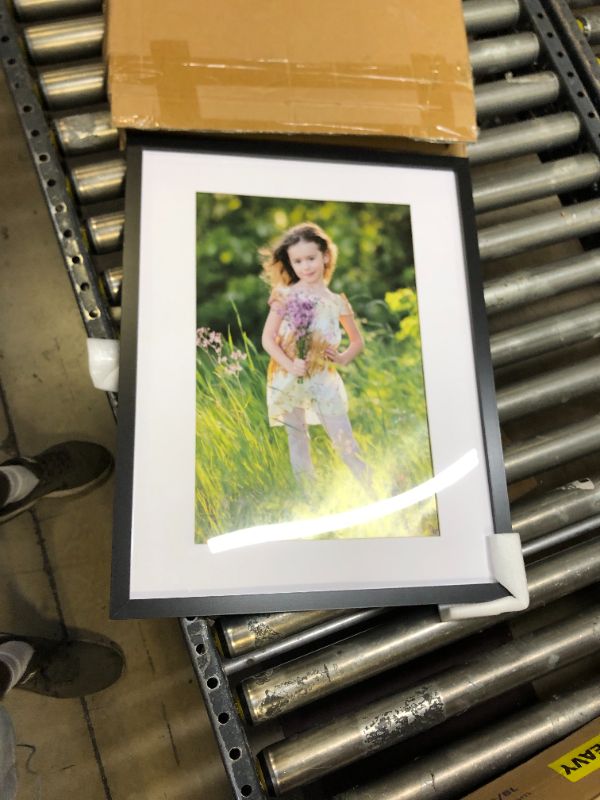 Photo 1 of ALLUCKYAN 17x22 Black Picture Frame Mat for 12x18 Photo Wall Mounting Poster Frame-1pcs Black 17x22