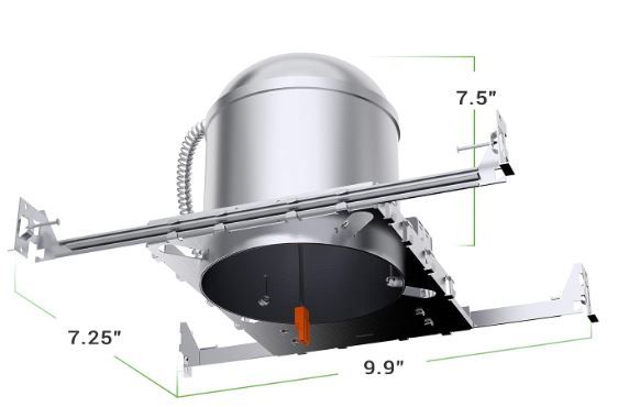 Photo 1 of 6 Inch Recessed Lighting Housing Can Light New Construction Air Tight Ceiling Can