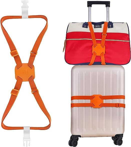 Photo 1 of Luggage Straps Bag Bungees for Add a Bag Easy to Travel Suitcase Elastic Strap Belt