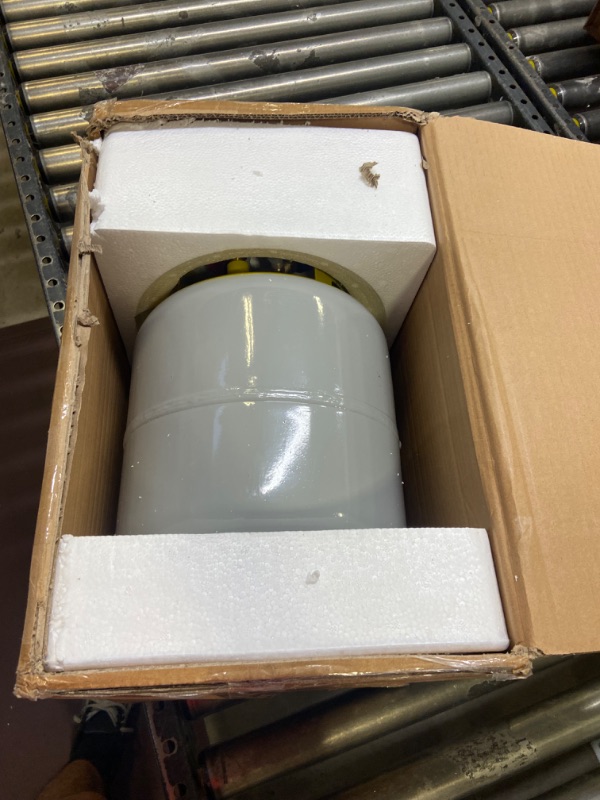 Photo 2 of GCCSJ Refrigerant Recovery Tank with Double Valve Collar Design Reusable Save Valve and 1/4 SAE Y Valve Gray Yellow 30 LB Capacity