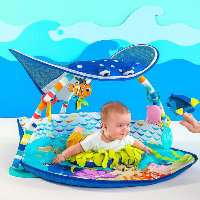 Photo 1 of Bright Starts Disney Baby Finding Nemo Mr. Ray Ocean Lights & Music Gym, Ages Newborn +
