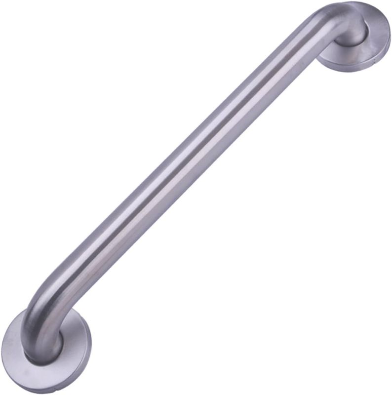 Photo 1 of Amazon Basics Bathroom Handicap Safety Grab Bar, 16 Inch Length, 1.25 Inch Diameter 1.25-Inch Diameter 16 Inch