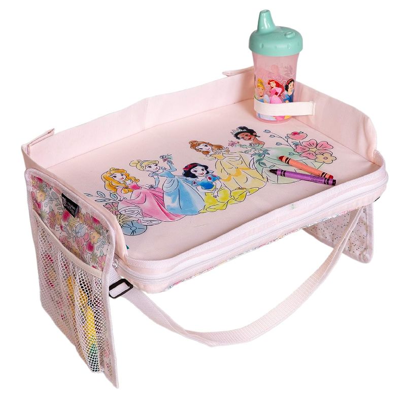 Photo 1 of J.L. Childress Disney Baby by 3-in-1 Travel Tray & iPad Tablet Holder, Car Seat Lap Tray for Toddlers & Kids, Princess , 12x16x3 Inch (Pack of 1)
