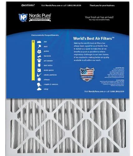 Photo 1 of 20 in. x 25 in. x 5 in. Honeywell/Lennox Replacement Furnace Air Filter MERV 10