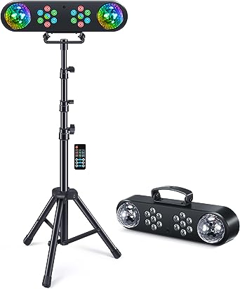 Photo 1 of DJ Lights with Stand, Telbum Party Bar Light Set, Mobile Stage Lighting System Sound Activated LED Par Lights, for Move Band Disco Wedding Halloween
