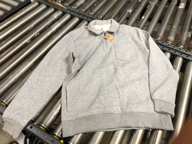 Photo 2 of Amazon Aware Men's Fleece Half Zip Sweatshirt Medium Grey Heather