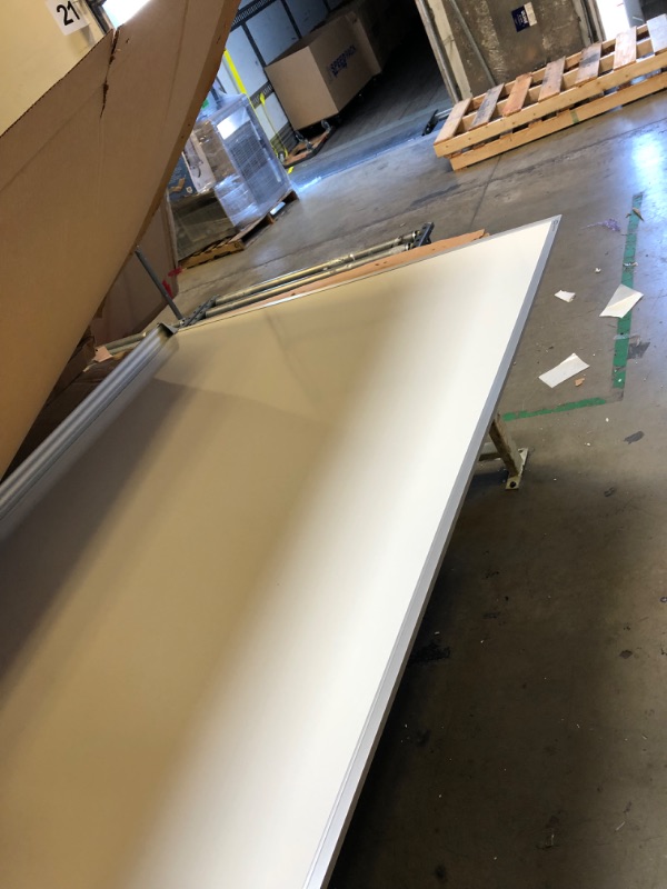 Photo 1 of Quartet Magnetic Dry Erase White Board, 4' x 8' Whiteboard, Porcelain Surface Will Not Stain or Ghost, Silver Aluminum Frame (PPA408) 8' x 4'