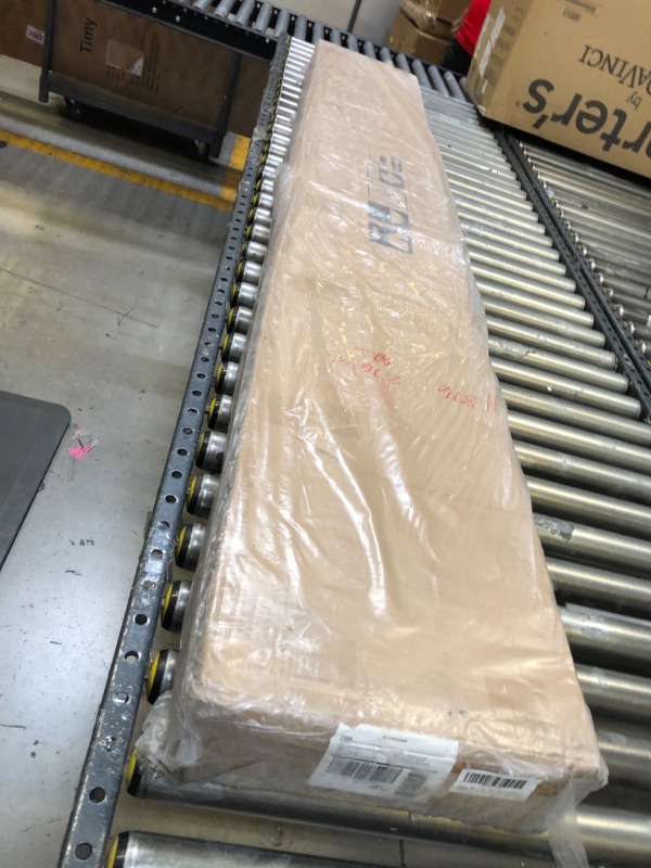 Photo 1 of Finosen 18in x 84in Glass Barn Door,White Sliding Barn Door Slab with 3 Frosted Glass Panels,Assembly Needed Interior Barn Door for Bedroom,Bathroom and Living Room etc. 18"x84" Door