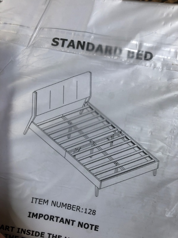 Photo 1 of  Upholstered Platform Bed Frame, SIZE UNKNOWN 