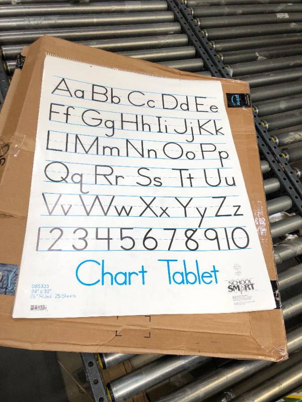 Photo 2 of School Smart Chart Tablet, 24 x 32 Inches, 1-1/2 Inch Ruling, 1/2 Inch Skip Line, 25 Sheets,