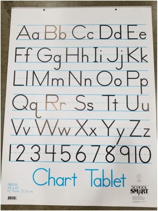 Photo 1 of School Smart Chart Tablet, 24 x 32 Inches, 1-1/2 Inch Ruling, 1/2 Inch Skip Line, 25 Sheets,