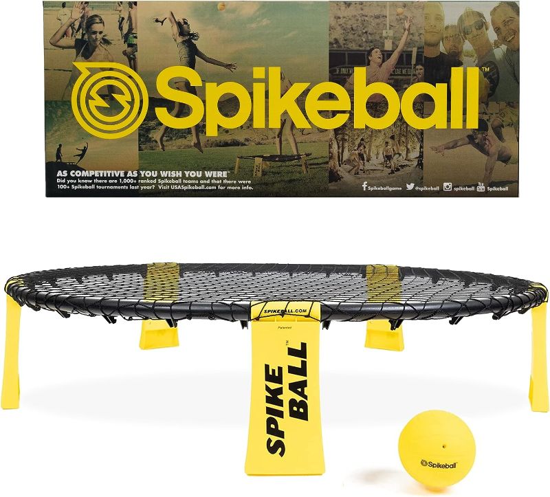 Photo 1 of Spikeball The Original Spikeball Kit 1-Ball - Spikeball Game Set - Outdoor Sports & Outdoor Family Games - Includes 1 Ball, 1 Ball Net, Drawstring Bag & Rulebook -