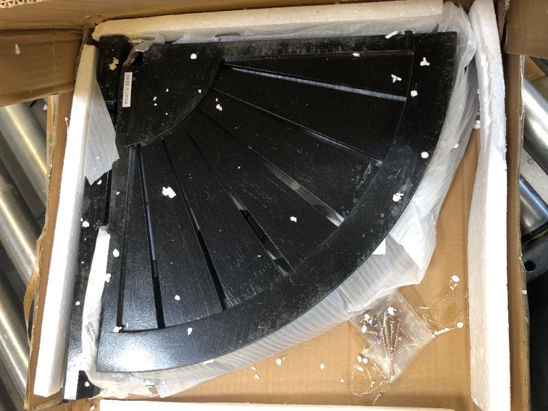 Photo 1 of Bamboo Corner Shower Stool Bench Waterproof - with Storage Shelf for Shaving Legs or Seat in Bathroom & Inside Shower