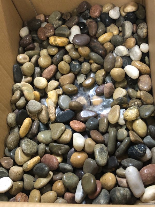 Photo 1 of [35 LBS] Aquarium Gravel River Rock, Natural Polished Decorative Gravel,Garden Outdoor Ornamental River Pebbles Rocks, Polished Gravel, Mixed Color Stones,for Landscaping, Vase Fillers