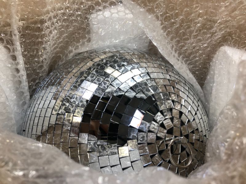 Photo 2 of 12" Disco Ball Mirror Ball Disco Party Decoration Stage Light Dj Light Effect