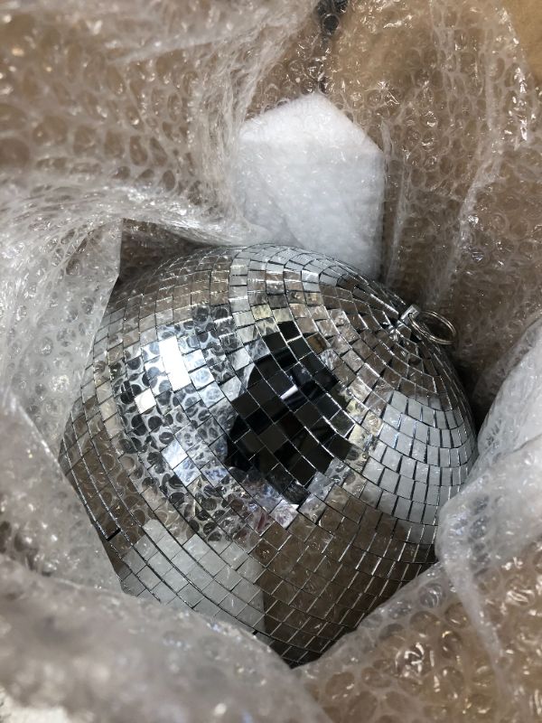 Photo 3 of 12" Disco Ball Mirror Ball Disco Party Decoration Stage Light Dj Light Effect