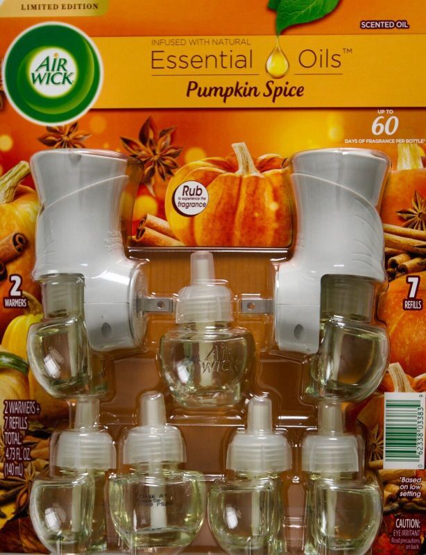 Photo 1 of Air Wick Pumpkin Spice, 7 Scented Oil Refills + 2 Warmers
