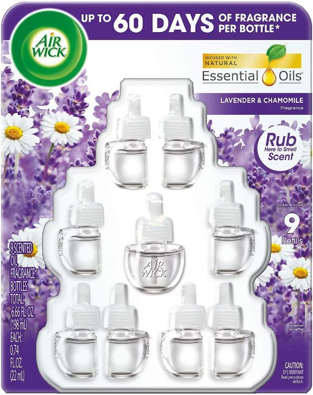 Photo 1 of Air Wick Scented Oil Air Freshner, 9 Refills - Lavender and Chamomile
