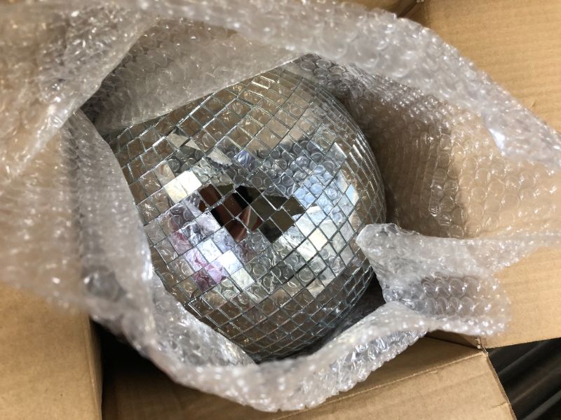 Photo 3 of 10" Disco Ball Display Decoration Silver