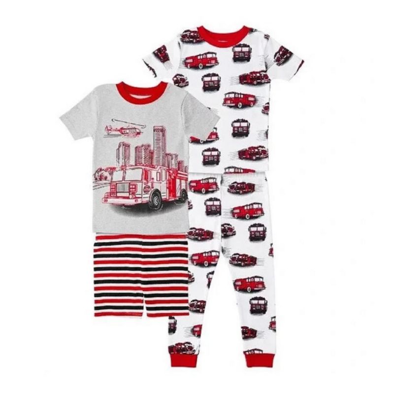 Photo 1 of Boys 4 Piece Pajamas Set Fire Truck 
size- 8
