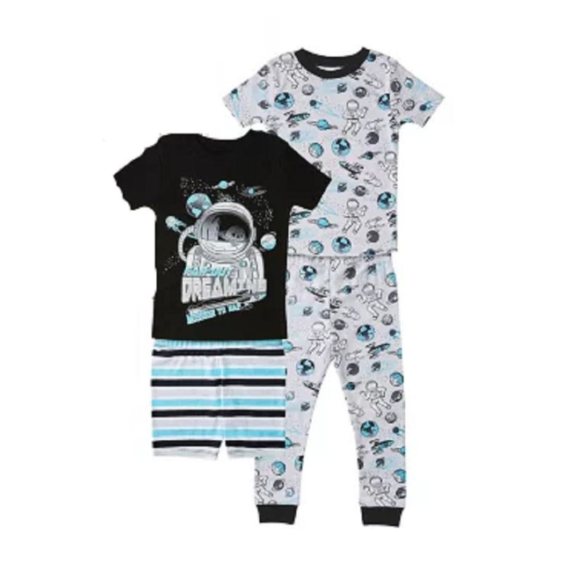 Photo 1 of Boys 4pc Pajamas, Space, 8
