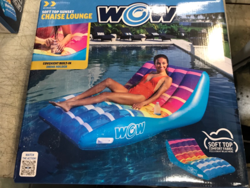 Photo 2 of WOW Sports Sunset Chaise Lounge Inflatable Pool and Beach Chair
