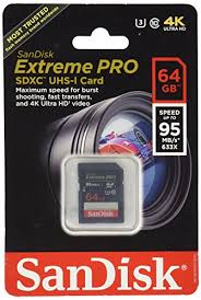 Photo 1 of SanDisk 64GB Extreme microSDXC UHS-I Memory Card with Adapter - Up to 160MB/s, C10, U3, V30, 4K, A2, Micro SD - SDSQXA1-64G-GN6MA Card Only 64GB