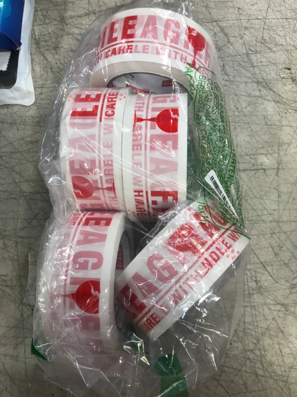 Photo 2 of 5 Pack Fragile Tape-Handle with Care Packing Printing Tape, Shipping Carton Box Sealing Tape, 2 Inch x 330 Feet (110 Yards), Acrylic Adhesive Heavy Duty Tape for Box Office Moving Packaging