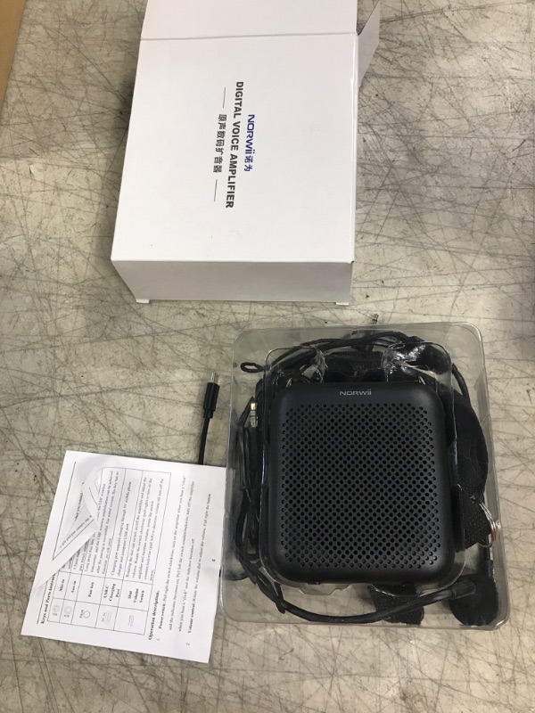 Photo 2 of NORWII Portable Rechargeable Mini Voice Amplifier with Wired Microphone Headset & Waistband, Personal Voice Amplifier for Teachers, Presentation, Tour Guides, Meeting, Coaches