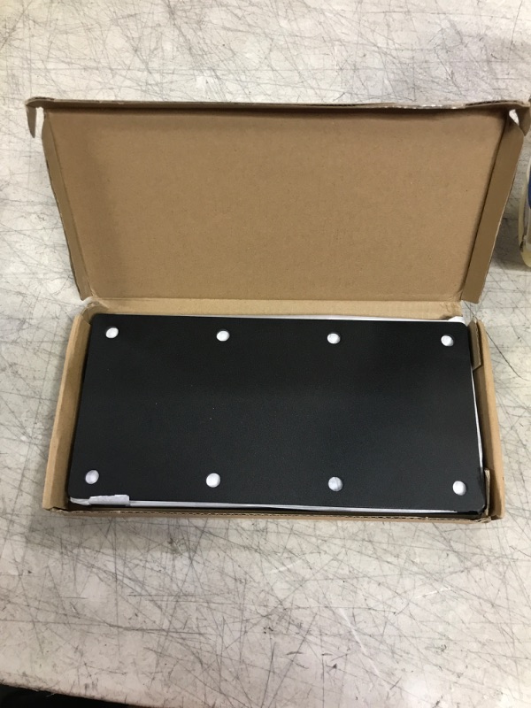 Photo 2 of 4 PCS 9¼"L x 4½"W Black Flat Straight Mending Bracket Plate, Steel Joint Thickness 2.9mm, Flat Mending Repair Tie Plate Corner Brace for Furniture, Wood Timber Connectors, Screws not Included