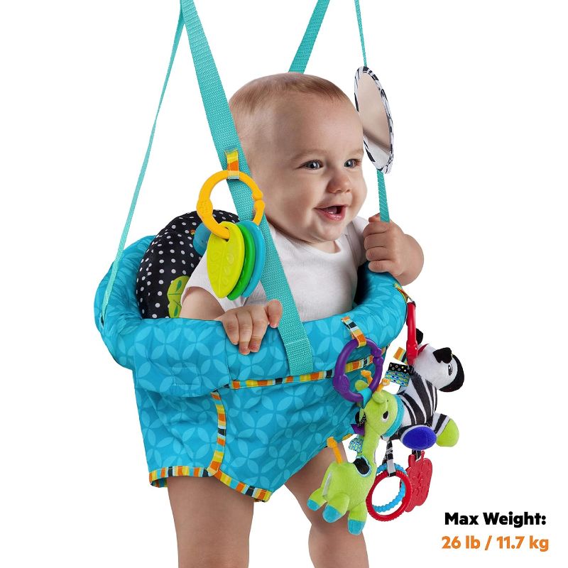 Photo 1 of Bright Starts Bounce 'n Spring Deluxe Door Jumper for Baby with Adjustable Strap, 6 Months and Up, Max Weight 26 lb
