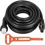 Photo 1 of 15 ft. 6/3 plus 8/1 Extension Cord Indoor/Outdoor Generator Power Cord STW 50 Amp 4-Prong UL with Twist Lock Connectors
